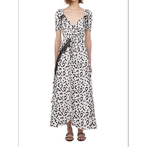 Self-Portrait Dresses & Skirts - Self Portrait Leopard-Print Twisted Maxi Dress Sz 6 Formal‎ ASO Dynasty Formal